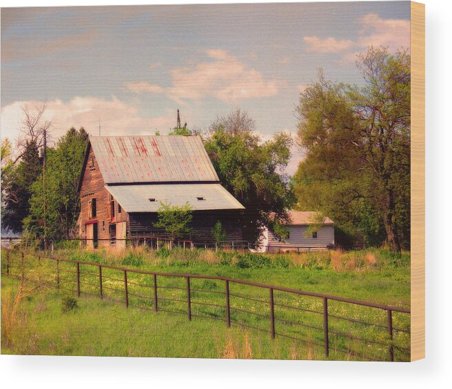 Nebraska Wood Print featuring the photograph Nebraska In The Summer Afternoon by Tyler Robbins
