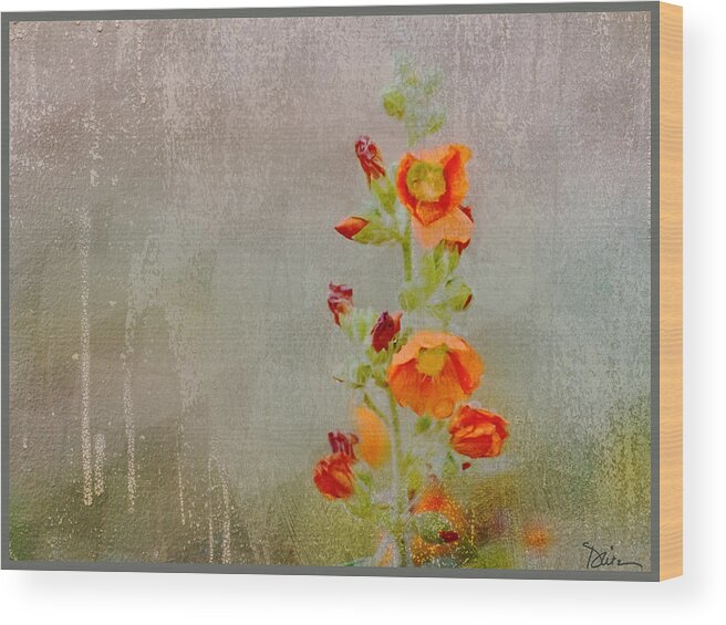 New Mexico Wood Print featuring the photograph New Mexico Wildflower by Peggy Dietz