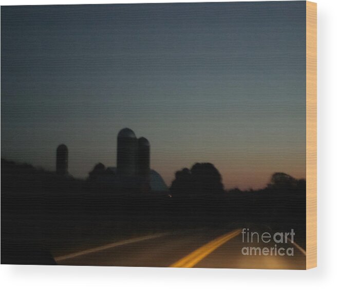 Amish Country Wood Print featuring the photograph Nightime Settles Over the Farm by Christine Clark