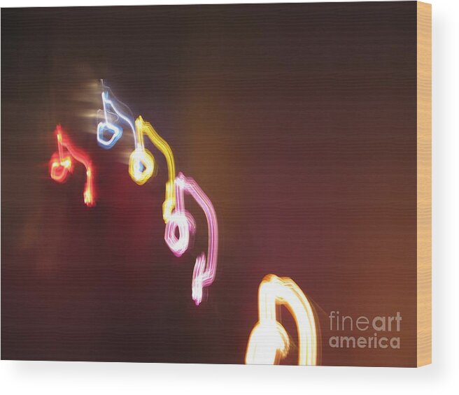 Dancing Lights Wood Print featuring the photograph Nine or Six Six or Nine by Ausra Huntington nee Paulauskaite