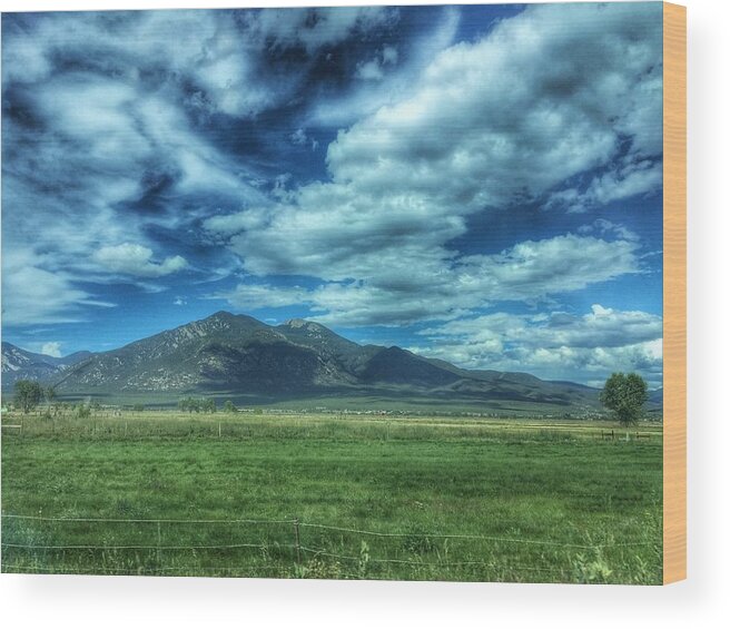 North Of Taos Wood Print featuring the photograph North of Taos, New Mexico Mountains by Debra Martz