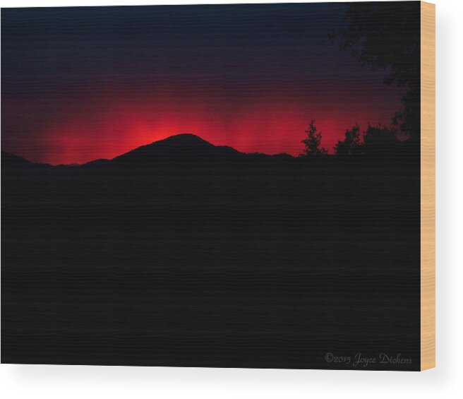 Sunset Wood Print featuring the photograph Oakrun Sunset 06 09 15 by Joyce Dickens