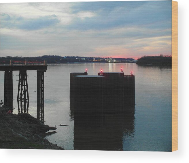 Kentucky Wood Print featuring the photograph Ohio River View by Christopher Brown