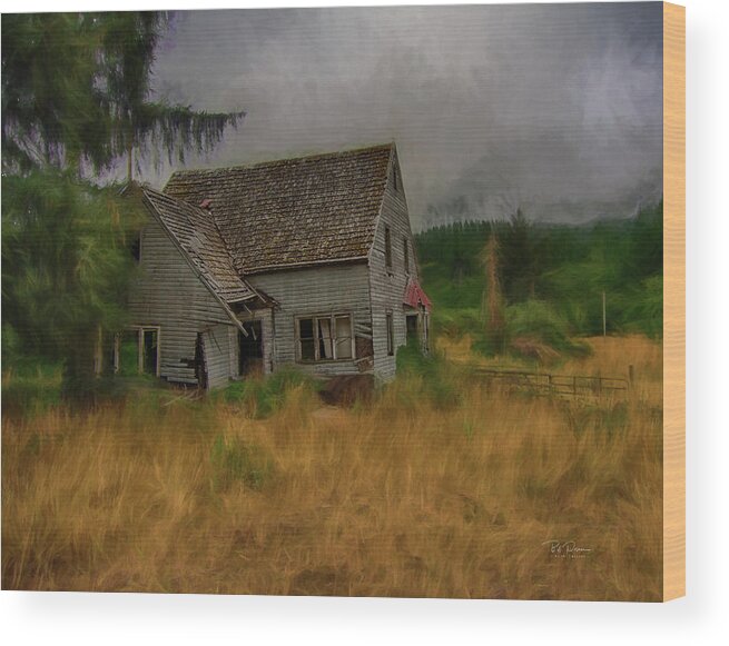 Prairie Wood Print featuring the photograph Old house on the Prairie by Bill Posner