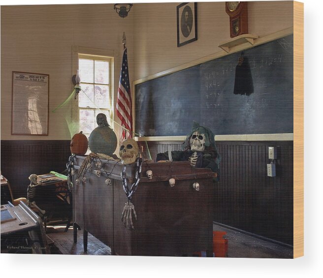 Historic Wood Print featuring the photograph One Room School House by Richard Thomas