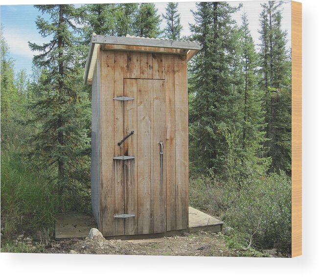 Outhouse Wood Print featuring the photograph Outhouse by Lucinda VanVleck