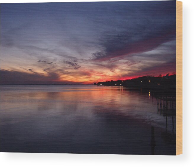 Sunset Wood Print featuring the photograph Painted Sky by Nicole I Hamilton