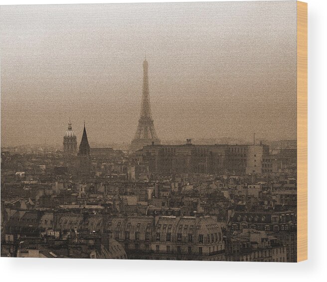 Paris Wood Print featuring the photograph Paris of Yesteryear III by Mark Currier