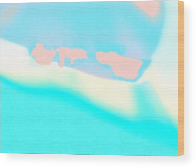 Abstract Wood Print featuring the photograph Pastel abstract landscape by Itsonlythemoon