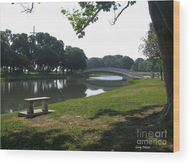 Art For The Wall...patzer Photography Wood Print featuring the photograph Peaceful by Greg Patzer