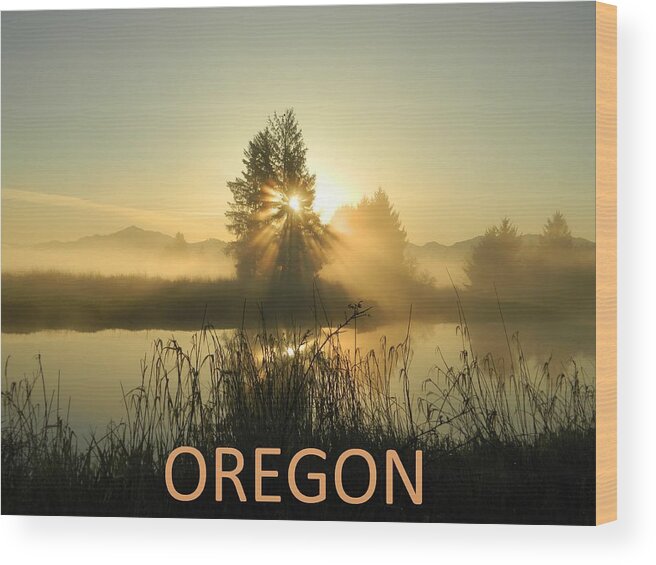 Morning Landscape Wood Print featuring the photograph Peaceful Morning by Gallery Of Hope 
