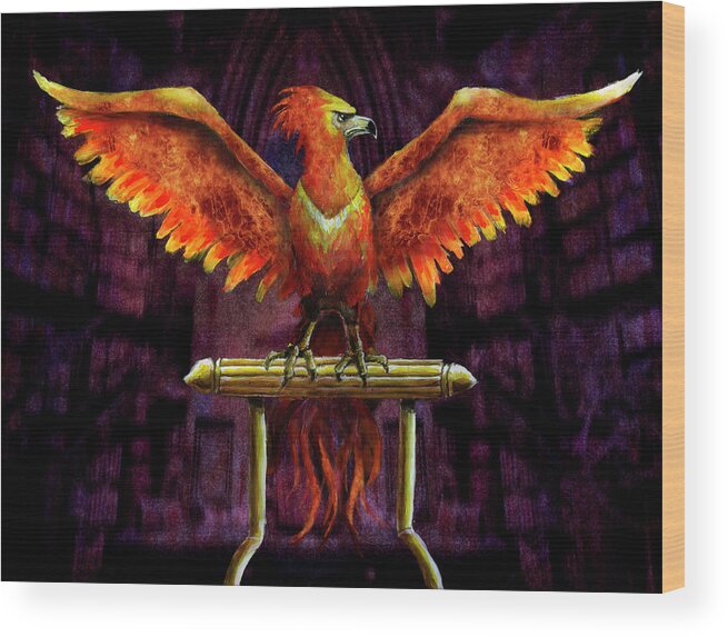 Acrylic Wood Print featuring the painting Phoenix by Rick Mosher