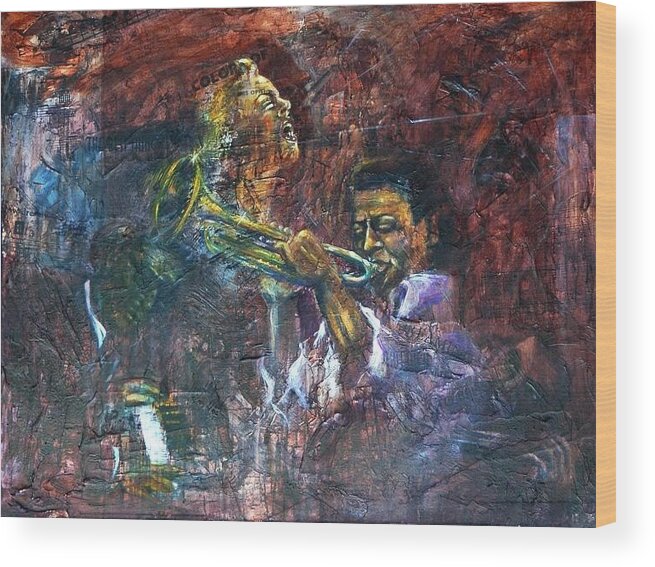 Music Wood Print featuring the painting Play On by Sofanya White