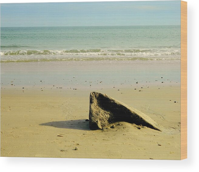 Aquinna Wood Print featuring the photograph Pointed Rock at Squibby by Kathy Barney