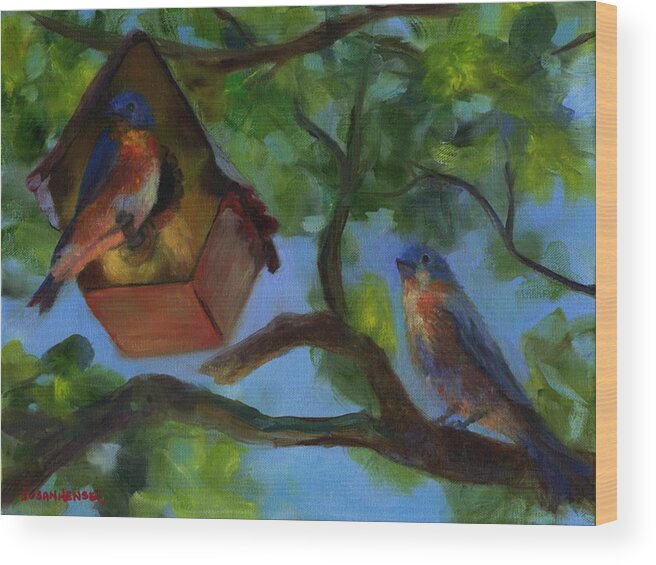 Oil Painting Wood Print featuring the painting Proud Parents by Susan Hensel