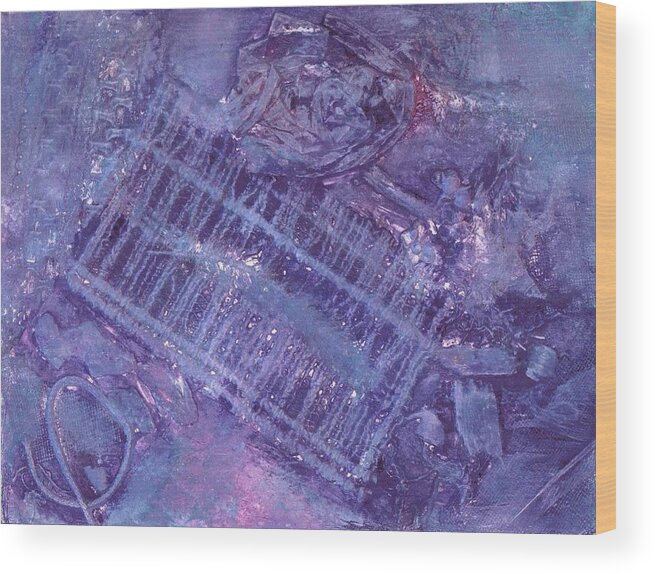 Print Wood Print featuring the painting Purple Passion by Vickie G Buccini