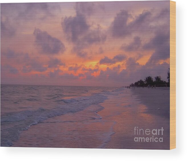 Sunset Wood Print featuring the photograph Purple Sunset by D Hackett