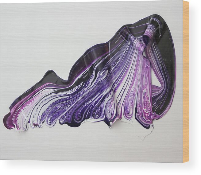Purple Wood Print featuring the painting Purple Vibe by Madeleine Arnett