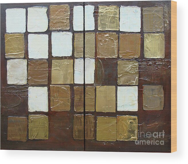 Textured Wood Print featuring the painting Random Imperfection by Phyllis Howard