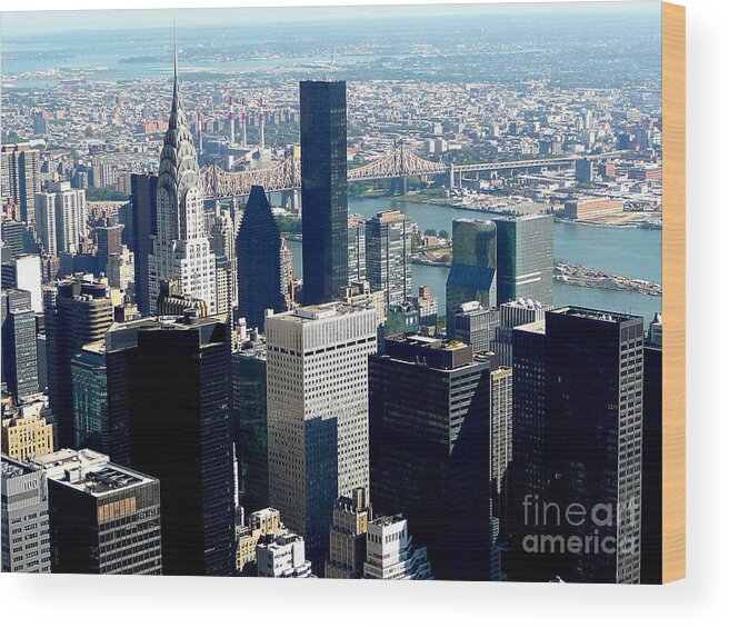 New York Wood Print featuring the photograph Reach for the Stars by Anna Duyunova