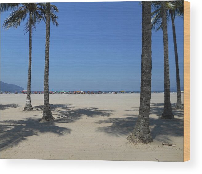 Beach Wood Print featuring the photograph Relaxing On The Beach by Marlene Challis