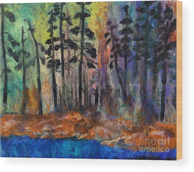 Trees Wood Print featuring the painting Remember Me by Claire Bull