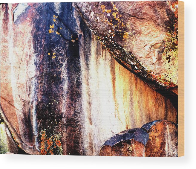 Rockface Wood Print featuring the photograph Renegade Canyon 1 by Jessica Levant