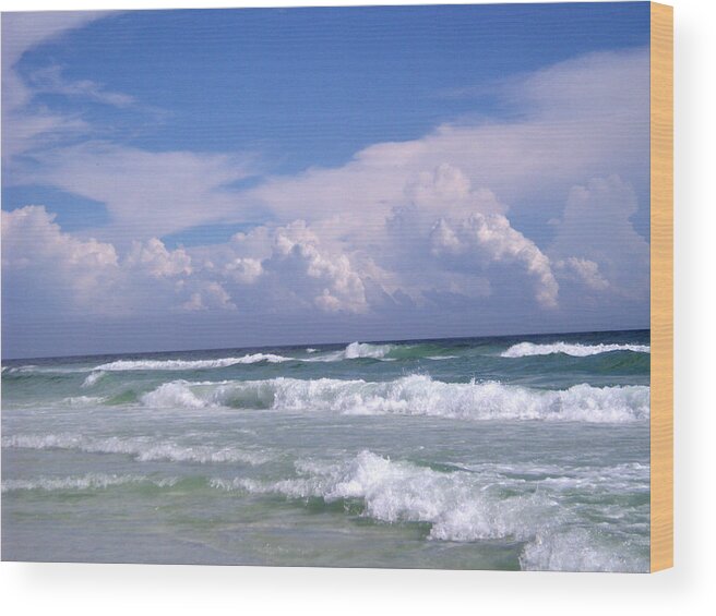 Ocean Wood Print featuring the photograph Restless by Nicole I Hamilton