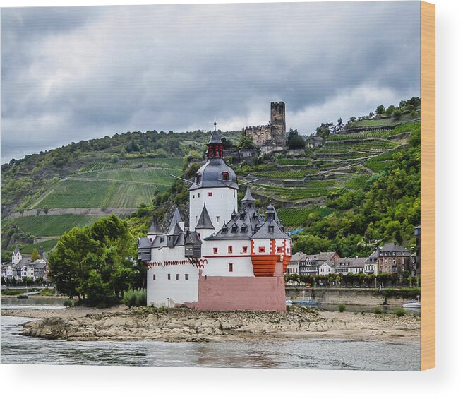 Pfalzgrafenstein Wood Print featuring the photograph Rhine River Castles by Pamela Newcomb