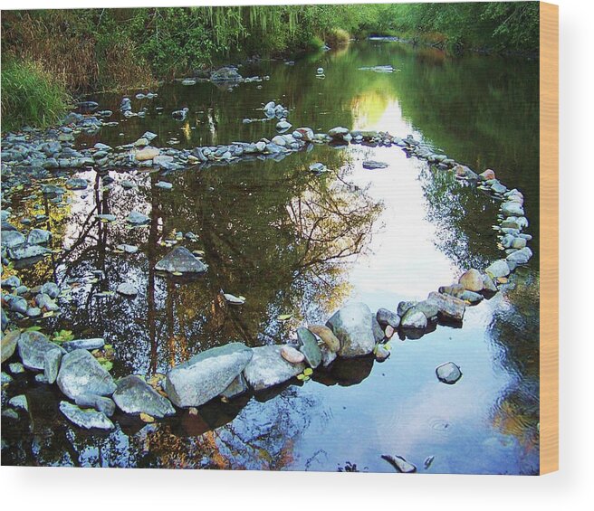 River Wood Print featuring the photograph River Reflections by Julie Rauscher