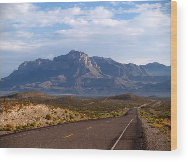 Guadalupe Peak Wood Print featuring the photograph Road To Guadalupe Peak by Bill Hyde