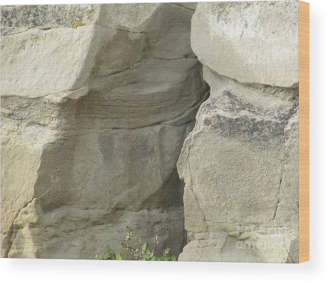 Rock Wood Print featuring the photograph Rock Cleavage by Donna L Munro