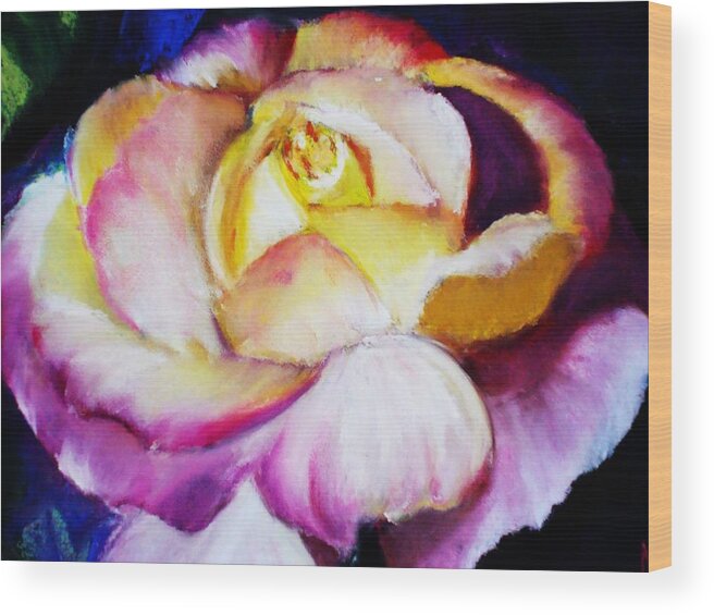 Rose Wood Print featuring the print Rose by Melinda Etzold