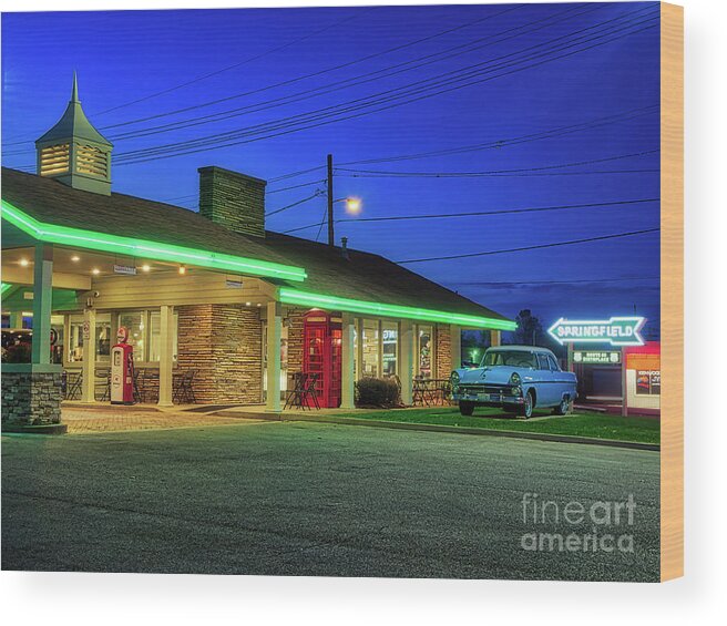 Route 66 Wood Print featuring the photograph Route 66 Best Western by Phil Spitze