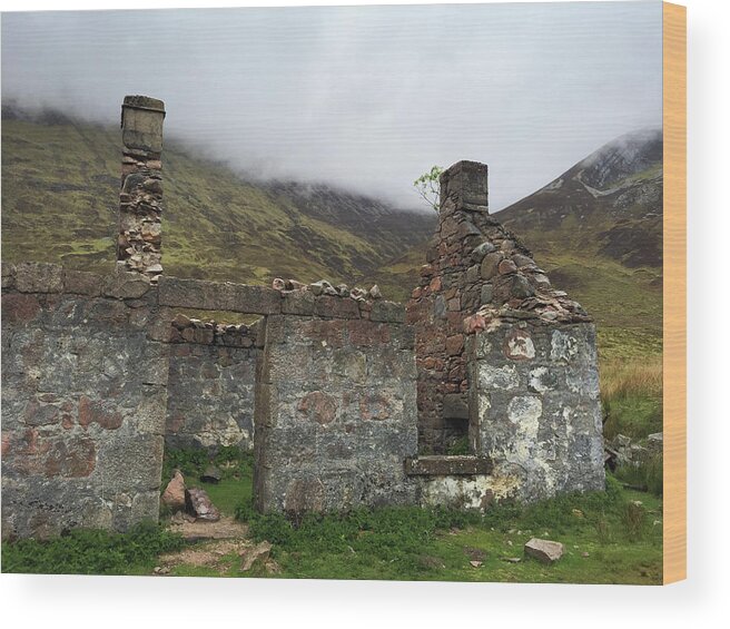 Ruin Wood Print featuring the photograph Ruin in Scotland by Matthias Hauser