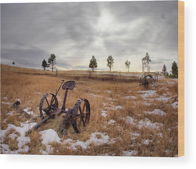 Clouds Wood Print featuring the photograph Rural and Ranch by Leland D Howard