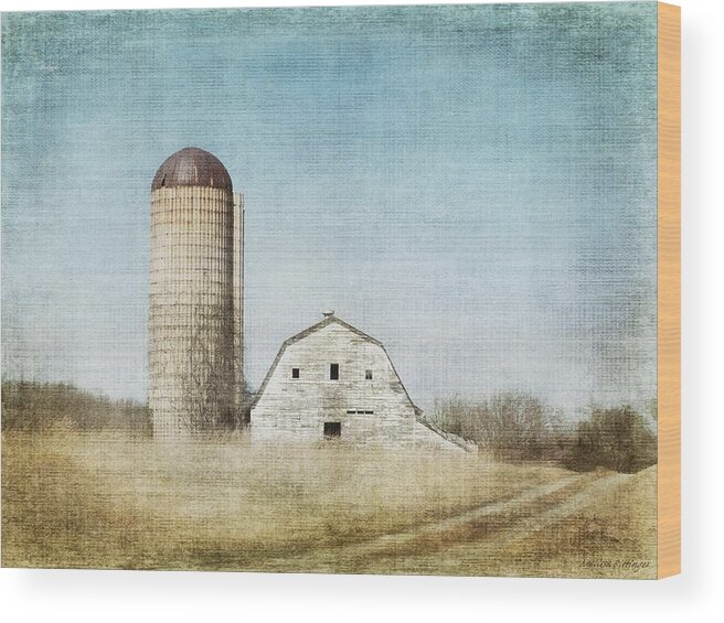 Rustic Dairy Barn Wood Print featuring the photograph Rustic Dairy Barn by Melissa Bittinger