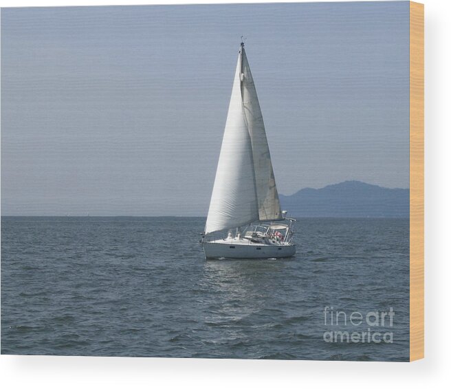 Sail Wood Print featuring the photograph Sailing Away by Vivian Martin