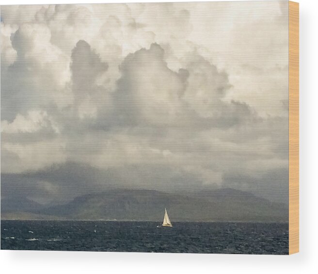 Sailing Wood Print featuring the photograph Sailing Scottish Seas by Kathleen McGinley