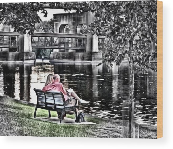 Couple Wood Print featuring the photograph Saturday Afternoon by Deborah Kunesh