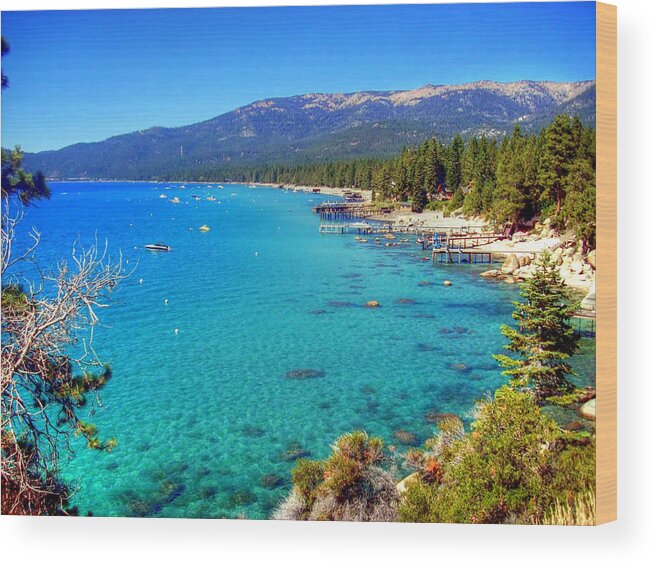 Lake Tahoe Wood Print featuring the photograph Scenic Lake Tahoe by Randy Wehner