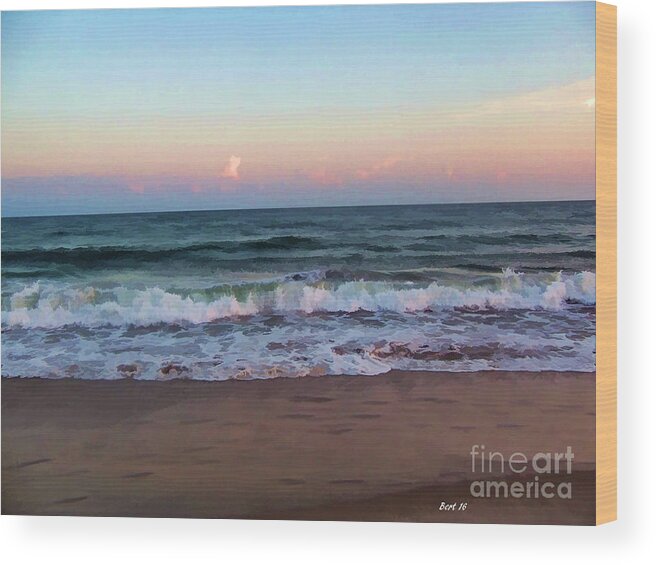 Sea Wood Print featuring the photograph Sea and Sky by Roberta Byram