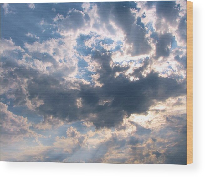 Sky Wood Print featuring the photograph Seek Beauty by Lora Fisher