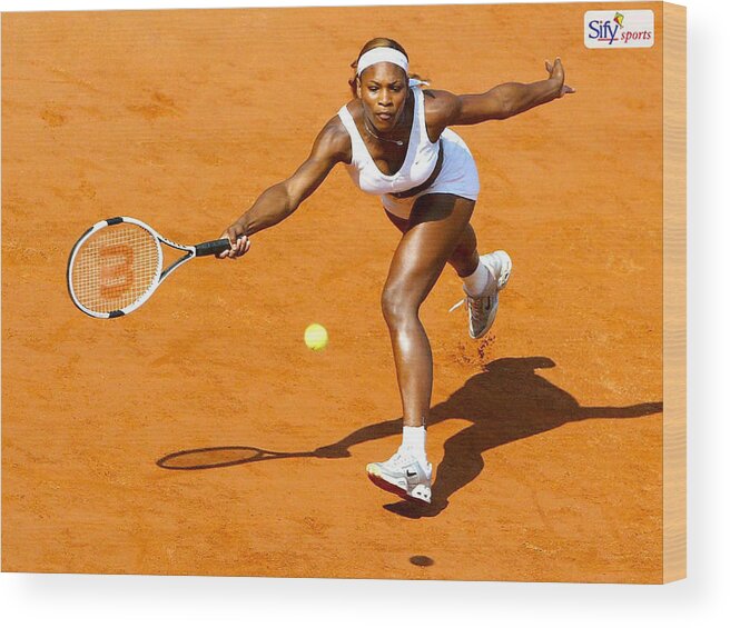 Serena Williams Wood Print featuring the photograph Serena Williams by Jackie Russo