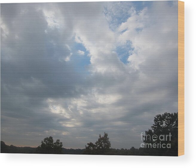 Art Wood Print featuring the photograph Series of Clouds 16 by funmi Adeshina