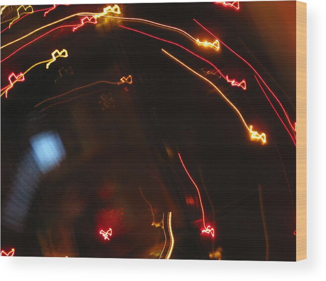 Dancing Lights Wood Print featuring the photograph Shooting Hearts by Ausra Huntington nee Paulauskaite