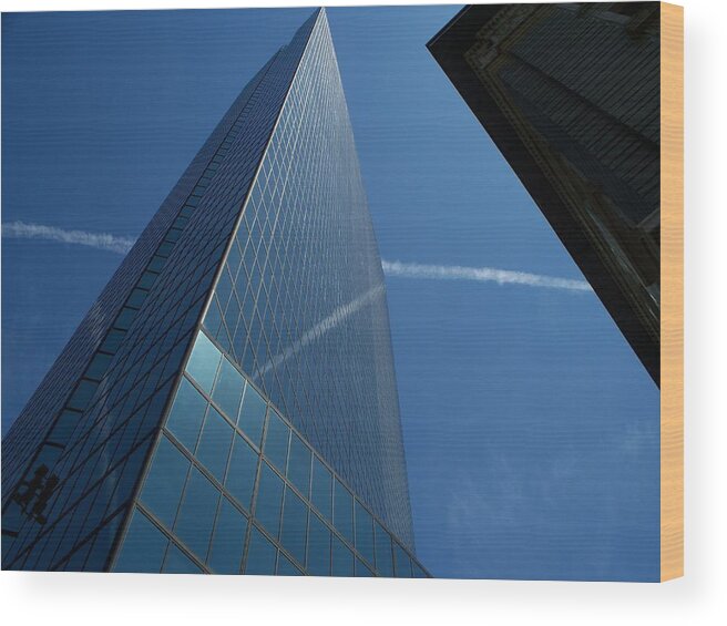 Tower Wood Print featuring the photograph Sky Lines by Christopher Brown