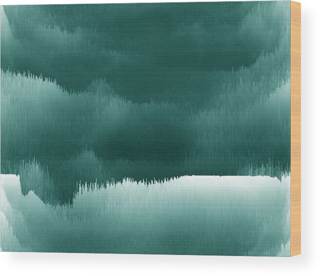 Night.river.sleep .reflection.darkness.water.layers. Wood Print featuring the digital art Sleeppinf river by Dr Loifer Vladimir