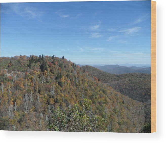 Smoky Mountains Wood Print featuring the photograph Smokies 7 by Val Oconnor