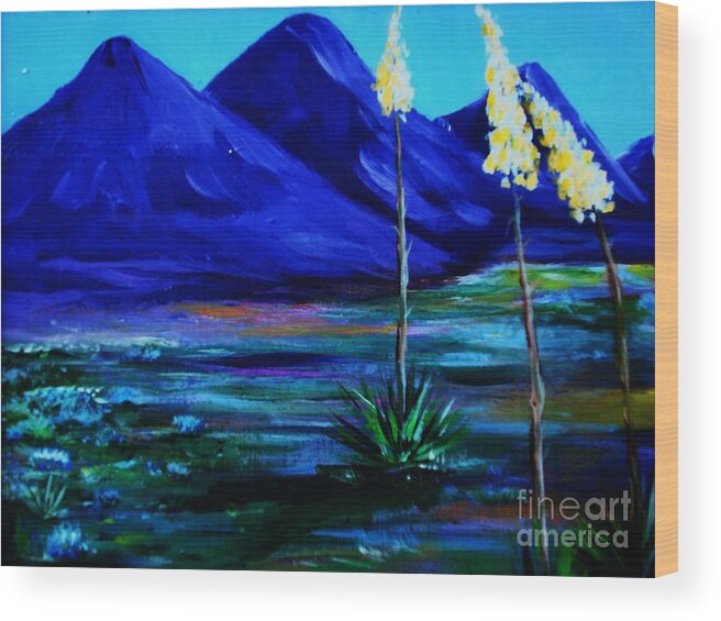 Desert Wood Print featuring the painting Sonora by Melinda Etzold